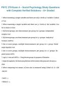 PSYC 379 Exam 4 Social Psychology&comma; PSYC 379&comma; 2026&sol;2027 &ndash; Study questions with complete verified solutions