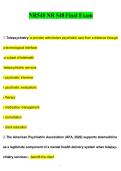 NR 548 Final Exam Test Bank &vert; Complete Verified Questions & Answers &vert; Updated Version