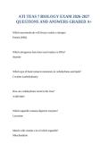 ATI TEAS 7 BIOLOGY EXAM 2026-2027 QUESTIONS AND ANSWERS GRADED A&plus;