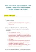 PSYC 379 Social Psychology Final Exam&comma; PSYC 379&comma; 2026&sol;2027 &ndash; Units 6 & 7 study guide questions with verified solutions