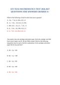 ATI TEAS MATHEMATICS TEST 2026-2027 QUESTIONS AND ANSWERS GRADED A&plus;