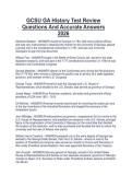 GCSU GA History Test Review  Questions And Accurate Answers  2026