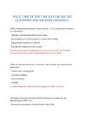 NACE CARE OF THE CHILD EXAM 2026-2027 QUESTIONS AND ANSWERS GRADED A&plus;