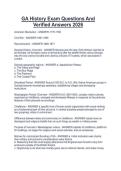 GA History Exam Questions And  Verified Answers 2026