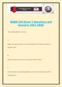 BADM 324 Exam 1 Questions and Answers 100&percnt; PASS