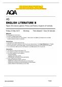 ACTUAL 2025 AQA AS ENGLISH LITERATURE B Paper 2B   Literary Genres&colon; Prose and Poetry &ndash; Aspects of Comedy   Question Paper & Mark Scheme &lpar;Merged&rpar; Friday 23 May 2025 &lbrack;VERIFIED&rsqb;