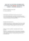 WGU D217 ACCOUNTING INFORMATION SYSTEMS EXAM 2026&sol;2027 QUESTIONS AND CORRECT ANSWERS GRADED A&plus;  
