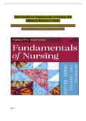 Test Bank for Fundamentals of Nursing 12th Edition by Patricia A&period; Potter &ndash; NCLEX-Style Exam Questions&comma; Chapter-Wise MCQs & Correct Answers