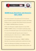 BADM Exam Questions and Answers 100&percnt; PASS