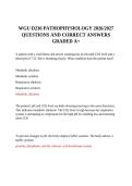 WGU D236 PATHOPHYSIOLOGY 2026&sol;2027 QUESTIONS AND CORRECT ANSWERS GRADED A&plus;