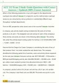 ACC 212 Exam 2 Study Guide Questions with Correct  Answers &vert; Updated &lpar;100&percnt; Correct Answers&rpar; 