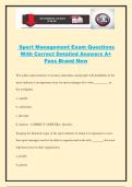 Sport Management Exam Questions With Correct Detailed Answers A&plus; Pass Brand New