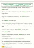 ACCT 2300 Exam 4 TTU Questions with Correct  Answers &vert; Updated &lpar;100&percnt; Correct Answers&rpar;