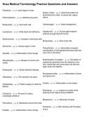 Hosa Medical Terminology Practice Questions and Answers