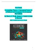 Test Bank for Accounting Theory&colon; Conceptual Issues in a Political and Economic Environment 9th Edition by Harry I&period; &ndash; Chapter-Wise Exam Questions & Answers