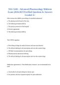 NSG 5240 &ndash; Advanced Pharmacology Midterm  Exam &lpar;2026&sol;2027&rpar;Verified Questions & Answers Graded A&plus;
