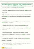 HFT 4502- Exam 3 Questions with Correct Answers &vert;  Updated &lpar;100&percnt; Correct Answers&rpar; 