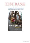 Test Bank For Anthropology&colon; What Does It Mean to Be Human&quest; Second Canadian Edition  by Robert H&period; Lavenda  &lpar;Latest complete edition with rationales&rpar; &lpar;2026&sol;2027&rpar; &lpar;All Chapters Covered&rpar; &lpar;Graded A&plus;&rpar;