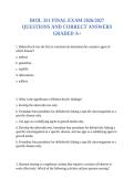 BIOL 351 FINAL EXAM 2026&sol;2027 QUESTIONS AND CORRECT ANSWERS GRADED A&plus;