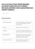 ALTA CALT EXAM STUDY GUIDE 2025&sol;2026 ACCURATE QUESTIONS WITH CORRECT DETAILED ANSWERS &vert;&vert; 100&percnt; GUARANTEED PASS <RECENT VERSION>