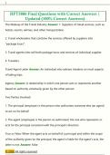 HFT3806 Final Questions with Correct Answers &vert;  Updated &lpar;100&percnt; Correct Answers&rpar;