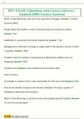 HFT EXAM 3 Questions with Correct Answers &vert;  Updated &lpar;100&percnt; Correct Answers&rpar; 