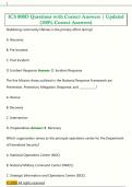 ICS 800D Questions with Correct Answers &vert; Updated  &lpar;100&percnt; Correct Answers&rpar; 