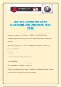 BIO 400 CHEMISTRY EXAM QUESTIONS AND ANSWERS 100&percnt; PASS