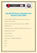 Bio 400 KU Exam 1 Questions and Answers 100&percnt; PASS