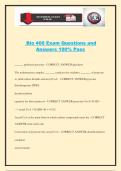 Bio 400 Exam Questions and Answers 100&percnt; Pass