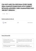 CSA W47&period;1 AND CSA W59 EXAM STUDY GUIDE 2026 COMPLETE QUESTIONS WITH CORRECT DETAILED ANSWERS &vert;&vert; 100&percnt; GUARANTEED PASS <RECENT VERSION>