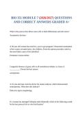BIO 351 MODULE 7 &lpar;2026&sol;2027&rpar; QUESTIONS AND CORRECT ANSWERS GRADED A&plus;