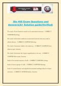 Bio 400 Exam Questions and Answers&vert;&vert;A&plus; Solution guide&lpar;Verified&rpar;