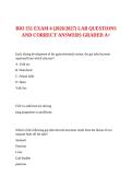 BIO 351 EXAM 4 &lpar;2026&sol;2027&rpar; LAB QUESTIONS AND CORRECT ANSWERS GRADED A&plus;
