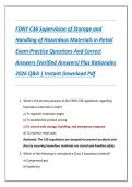 FDNY C36 Supervision of Storage and  Handling of Hazardous Materials in Retail  Exam Practice Questions And Correct  Answers &lpar;Verified Answers&rpar; Plus Rationales  2026 Q&A &vert; Instant Download Pdf