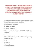 CERTIFIED TEXAS CONTRACT DEVELOPER  &lpar;CTCD&rpar; FINAL EXAM 2026 EXAM QUESTIONS  ACCURATE ACTUAL EXAM &sol; FREQUENTLY  TESTED QUESTIONS WITH DETAILED  ANSWERS &vert; GUARANTEED PASS &vert; GRADED A &vert;  LATEST UPDATE 