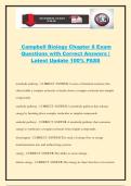 Campbell Biology Chapter 8 Exam Questions with Correct Answers &vert; Latest Update 100&percnt; PASS
