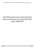 TEST BANK for Modern Systems Analysis and Design 9th  Edition by Joseph Valacich&comma; Joey George and Jeffrey Hoffer  ISBN-13&colon; 9780135791578