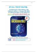 Test Bank for Fundamentals of Microbiology&comma; 12th Edition by Jeffrey C&period; Pommerville &vert; Complete Verified Questions & Answers