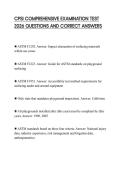 CPSI COMPREHENSIVE EXAMINATION TEST 2026 QUESTIONS AND CORRECT ANSWERS