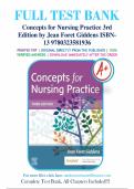 Test bank for Concepts for Nursing Practice 3rd Edition by Jean Foret Giddens ISBN 9780323581936 Chapter 1-57 Complete Guide&period;