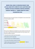 ABMDI FINAL EXAM &lpar;2 VERSIONS&rpar; NEWEST 2026  ACTUAL EXAM WITH COMPLETE 250&plus; QUESTIONS AND  CORRECT DETAILED ANSWERS &lpar;VERIFIED ANSWERS&rpar;  ALREADY GRADED A&plus; &sol; ABMDI REGISTRY EXAM &vert;  GUARANTEED PASS