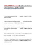 HAZWOPER 40 Final Exam Questions And Correct Answers Graded A&plus;&vert; Latest Update