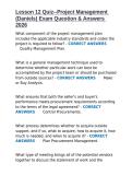 Lesson 12 Quiz--Project Management &lpar;Daniels&rpar; Exam Question & Answers 2026&period;docx