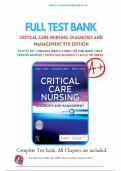 Critical Care Nursing&colon; Diagnosis and Management 9th Edition - Test Bank by Linda D&period; Urden&comma; Kathleen M&period; Stacy&comma; Mary E&period; Lough