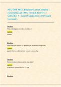 NSG 6998 APEA Predictor Exam Complete &vert;  &vert; Questions and 100&percnt; Verified Answers &vert; &vert; GRADED A &vert; Latest Update 2026 &sol; 2027 South University&period; 