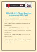 BIOL 115 - OPS 7 Exam Questions and Answers 100&percnt; PASS