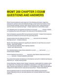 MGMT 200 CHAPTER 3 EXAM QUESTIONS AND ANSWERS 