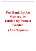 Art Matters&colon; A Contemporary Approach to Art Appreciation&comma; 1st Edition &ndash; Pamela Gordon &ndash; Test Bank &lpar;All Chapters Covered 1&ndash;21&rpar;