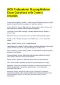 WCU Professional Nursing Midterm Exam Questions with Correct Answers
